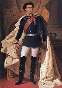 Ferdinand von Piloty King Ludwig II of Bavaria in generals' uniform and coronation robe oil